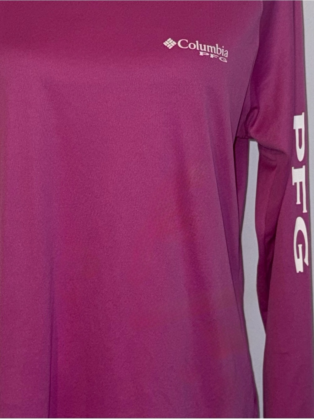 Columbia PFG Omni-Shade Long Sleeve Performance Fishing Shirt Size XL Purple - Picture 3 of 10